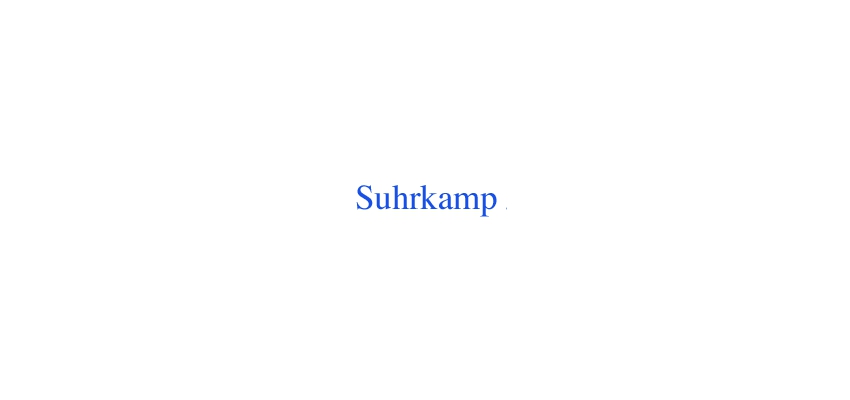 Suhrkamp Verlag GmbH und Co. KG